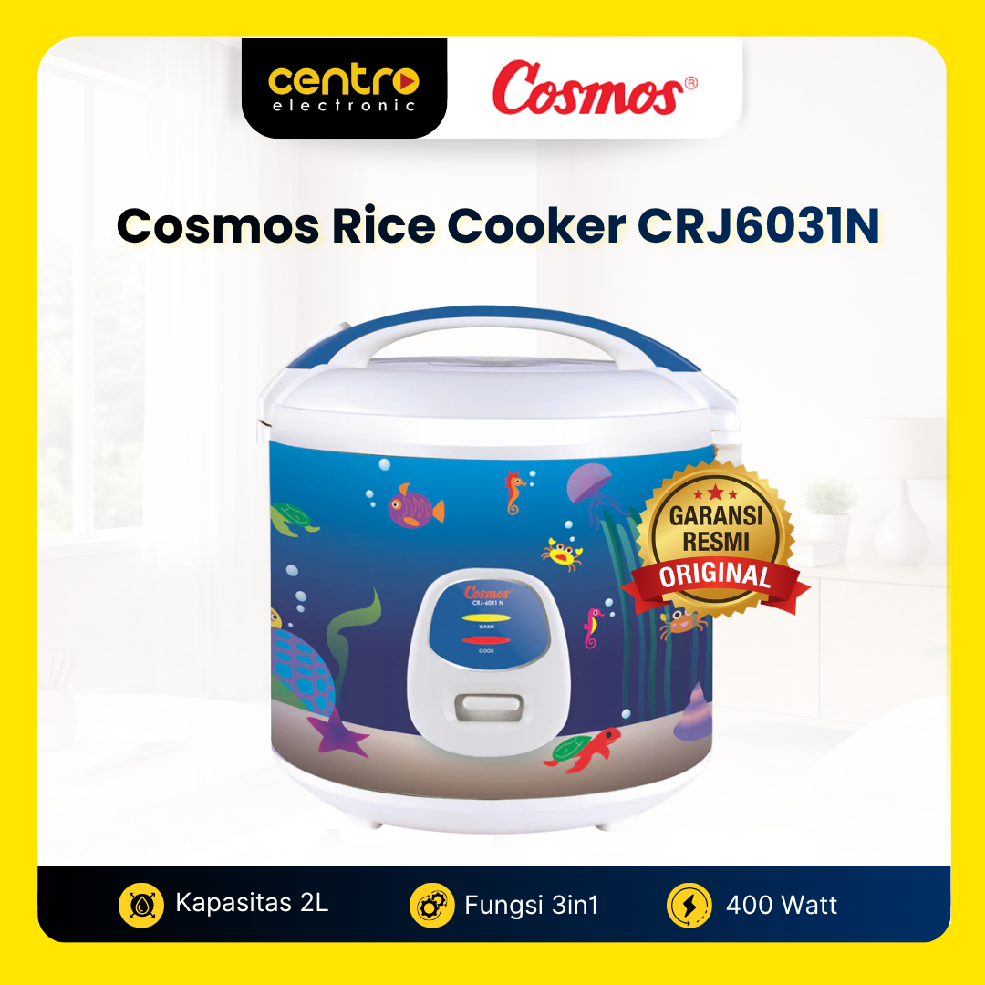 COSMOS RICE COOKER CR6031N HARMOND BLUE 2L 400W
