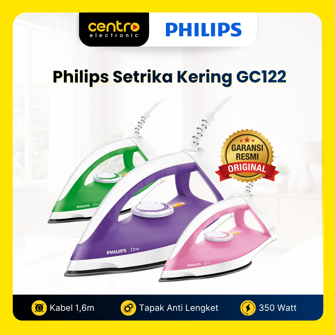 PHILIPS SETRIKA KERING DIVA GC122(37/47/77)