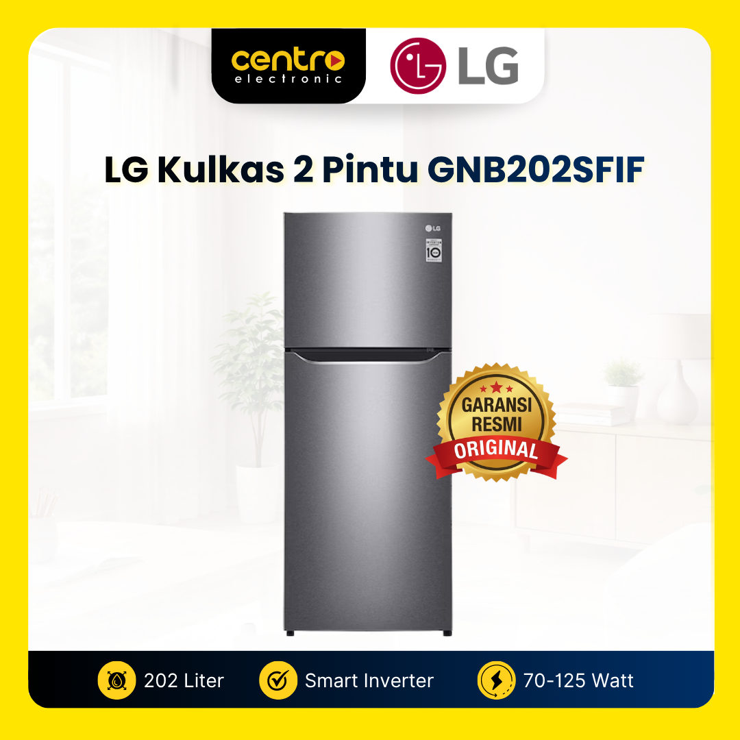LG KULKAS 2 PINTU GNB202SFIF 202L