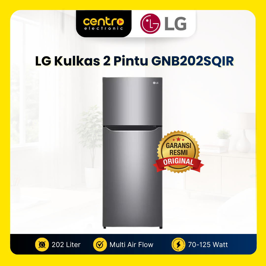LG KULKAS 2 PINTU GNB202SQIR 202L