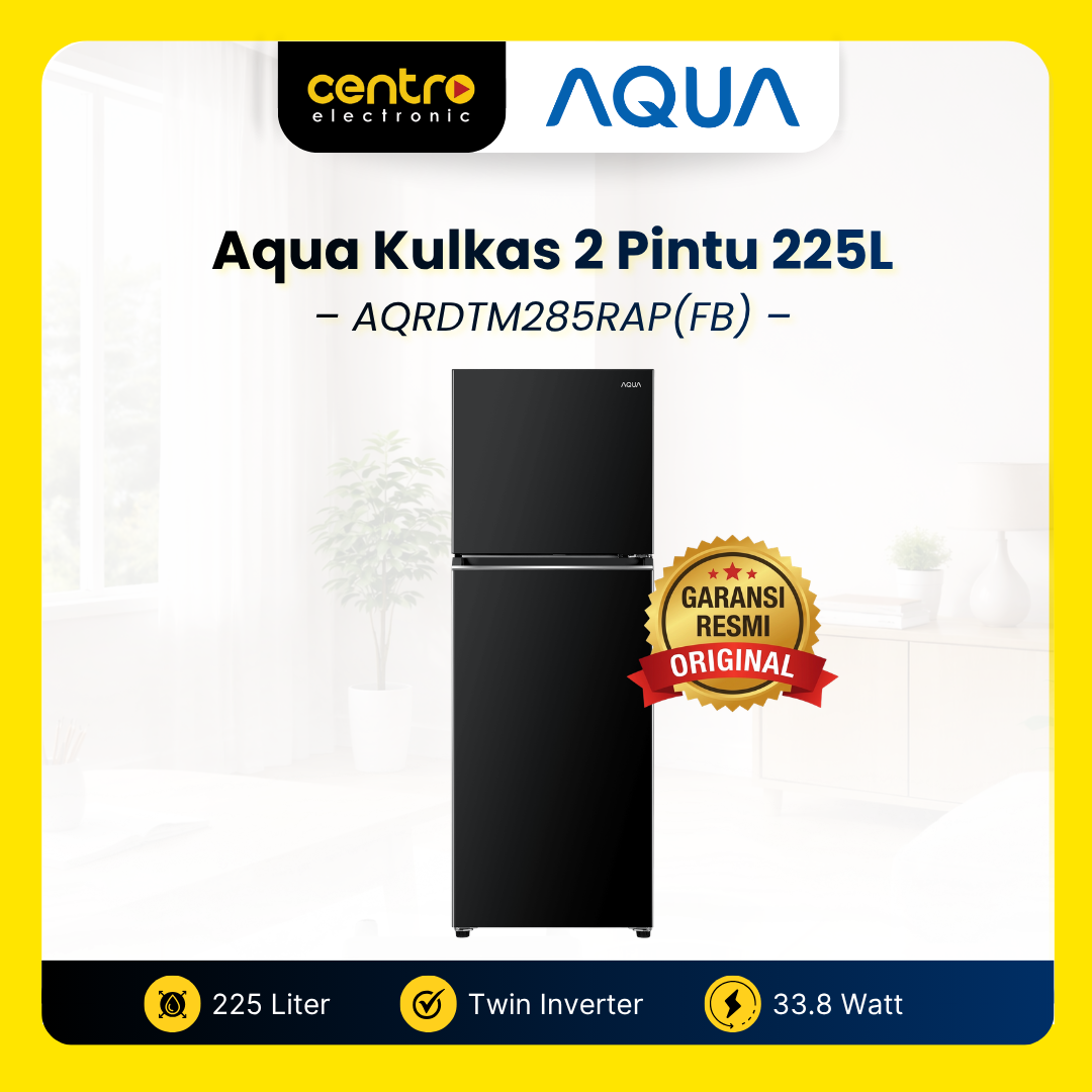 AQUA KULKAS 2 PINTU AQRDTM285RAP(FB) 225L