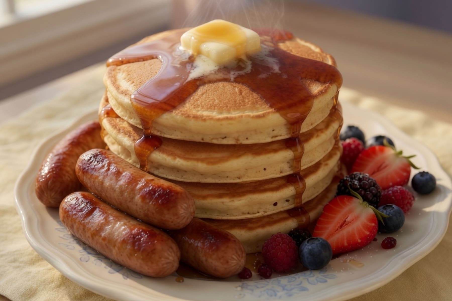 Pancake and Sausage Breakfast