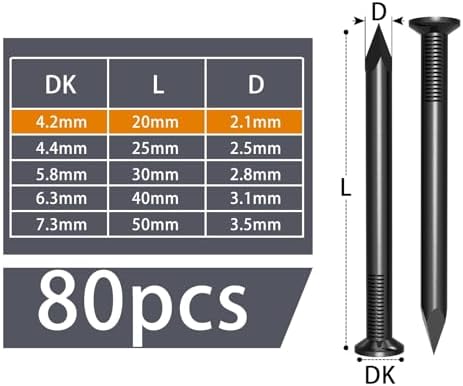 Vue 2 de Pièces de Clous Pointe