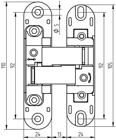 Vue 5 de Emuca Charnière invisible pour