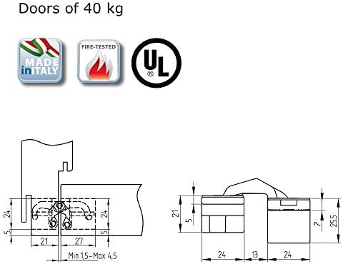 Vue 6 de Emuca Charnière invisible pour