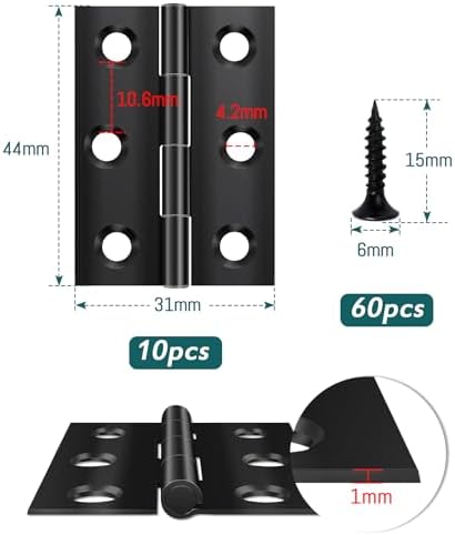 Vue 2 de Yeepeo Lot de charnières