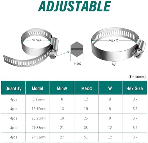 Vue 2 de pcs mm Collier de