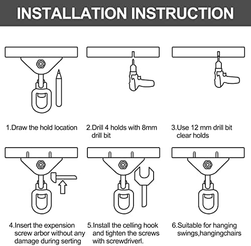 Vue 7 de Newaner crochet plafond lourds