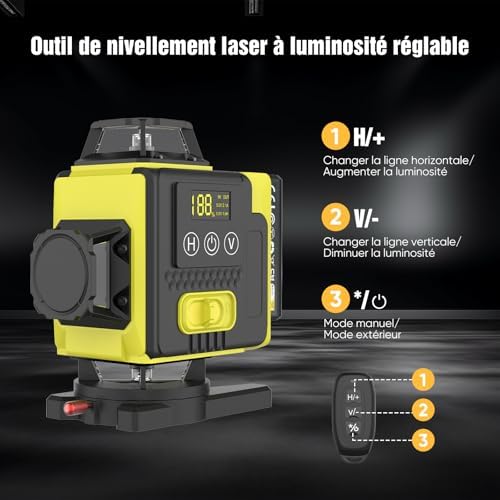 Vue 6 de Niveau Laser Autonivelant X