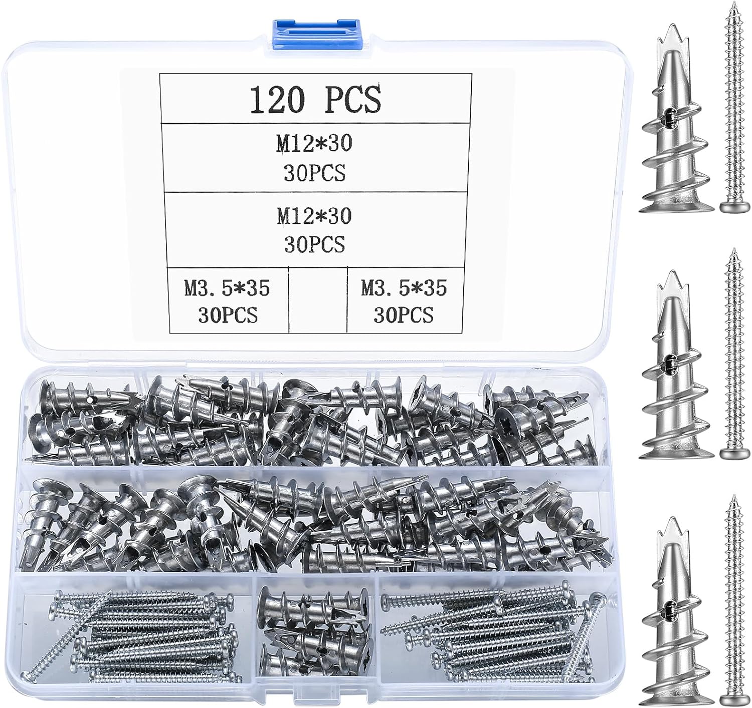 120 Vis Chevilles Métal