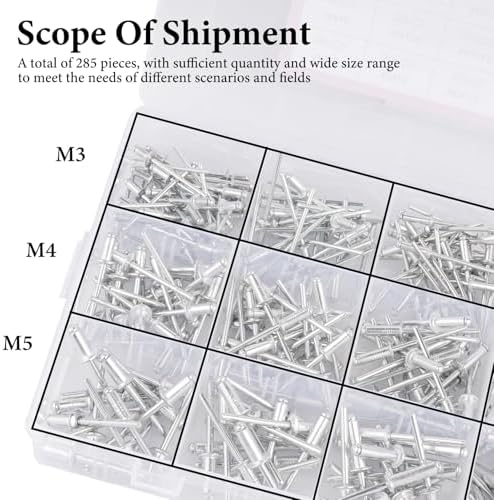 Vue 7 de Pcs Ensemble de Rivets