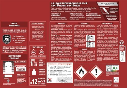 Vue 2 de V Peinture glycéro blanche