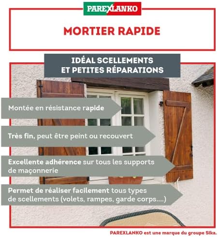 Vue 3 de Parexlanko Mortier Rapide Gris