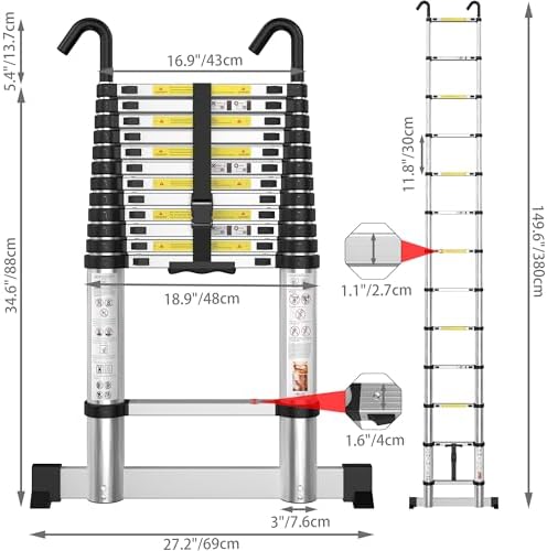 Vue 4 de gymount Echelle Telescopique m