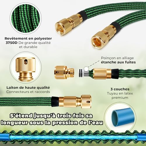 Vue 3 de HOMEPROTEK Tuyau dArrosage Extensible