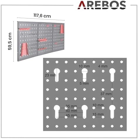 Vue 7 de AREBOS Panneau à Outils