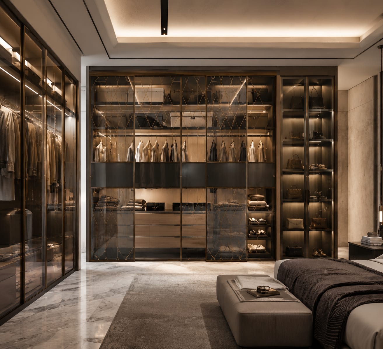 Architectural glass shutter systems