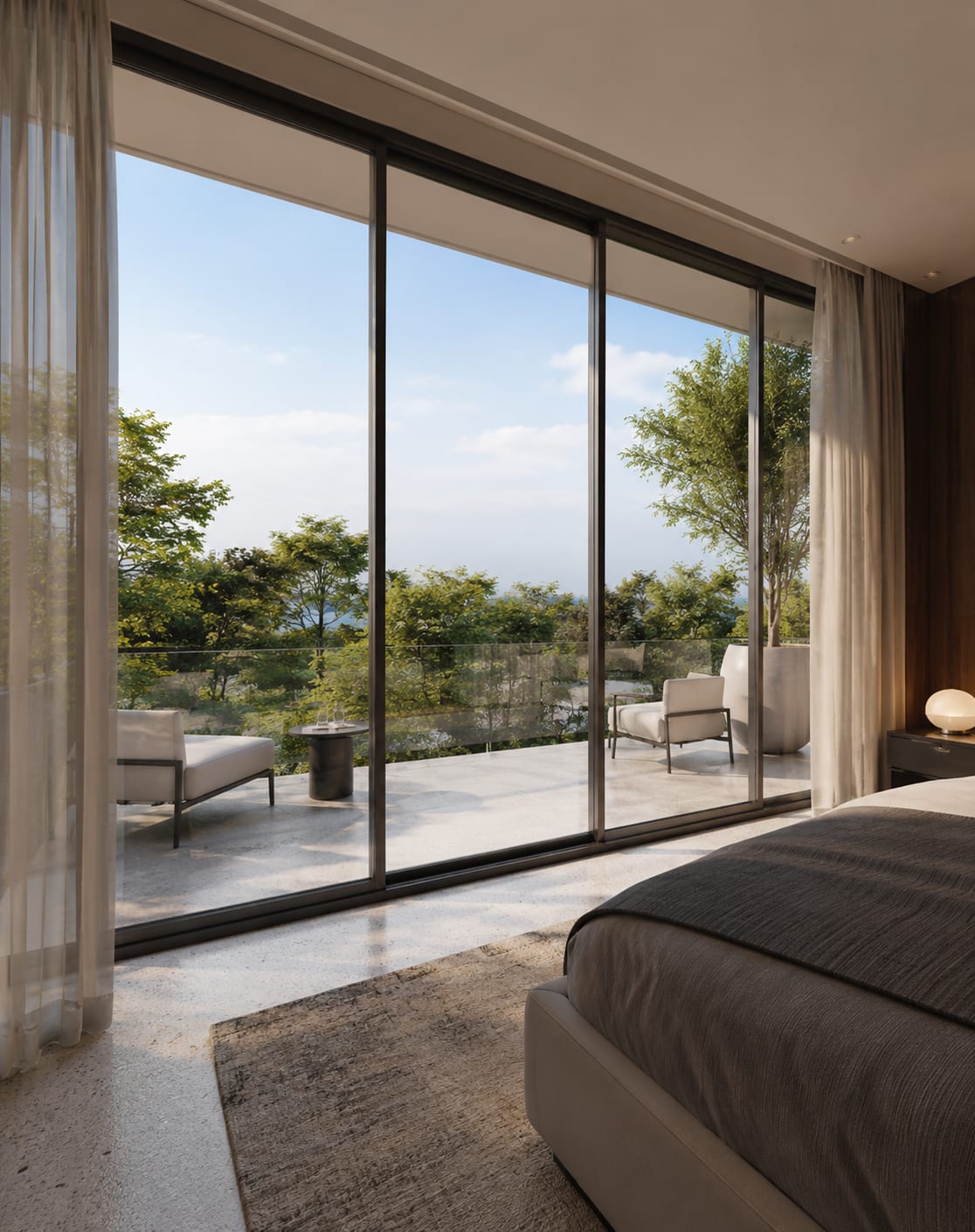 Floor-to-ceiling balcony doors