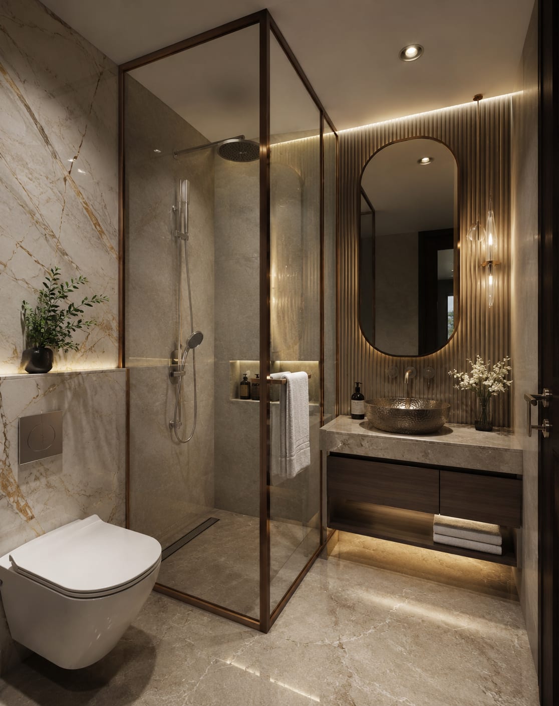 Villa guest bathrooms