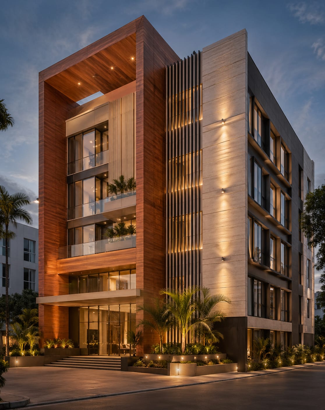 Commercial building elevations