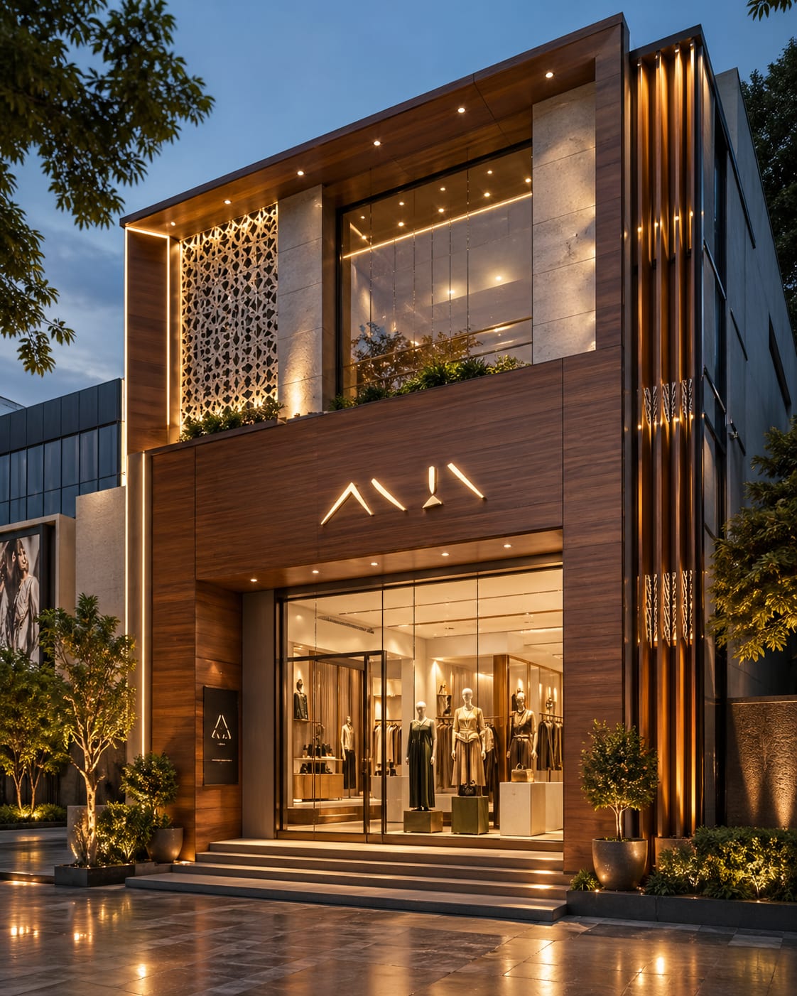 Retail stores and brand façades