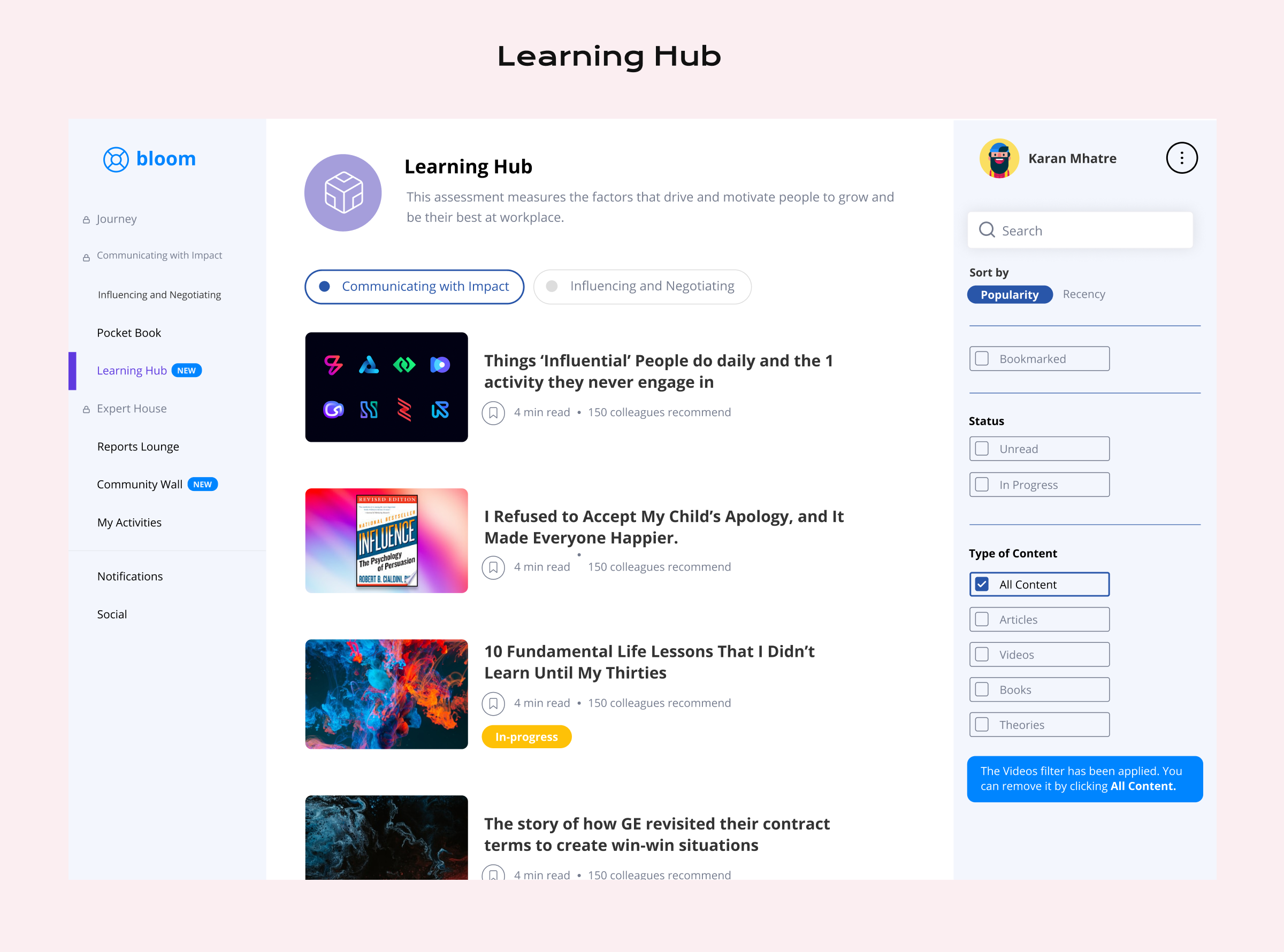 Learning hub