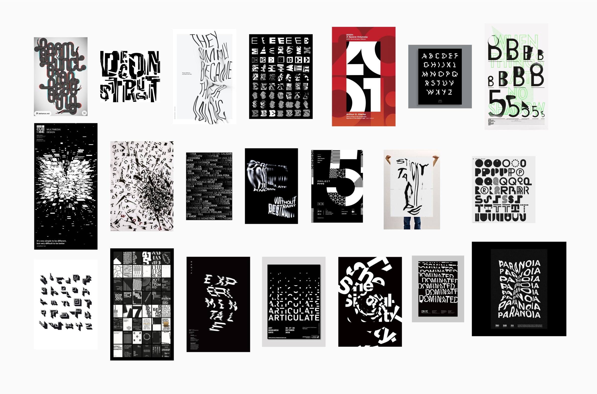 Moodboard for Expressive Typography