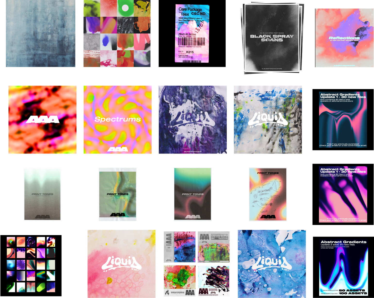 Moodboard of album art