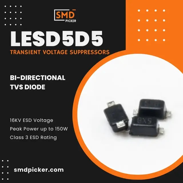 Bi-Directional TVS Diode LESD5D5.0CT1G