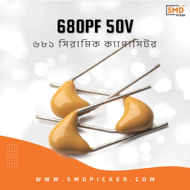 Ceramic Capacitor:681 (0.00068uf, 0.68nf, 680pf)