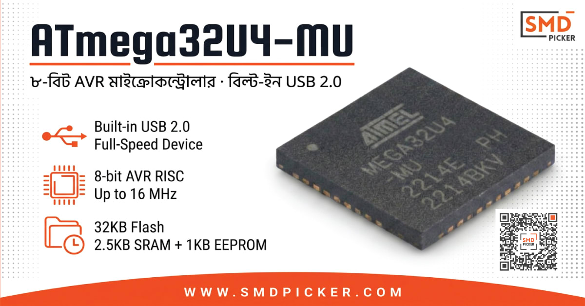 ATMEGA32U4-MU 8 Bit ATmega32 Series Microcontrollers | SMDPicker