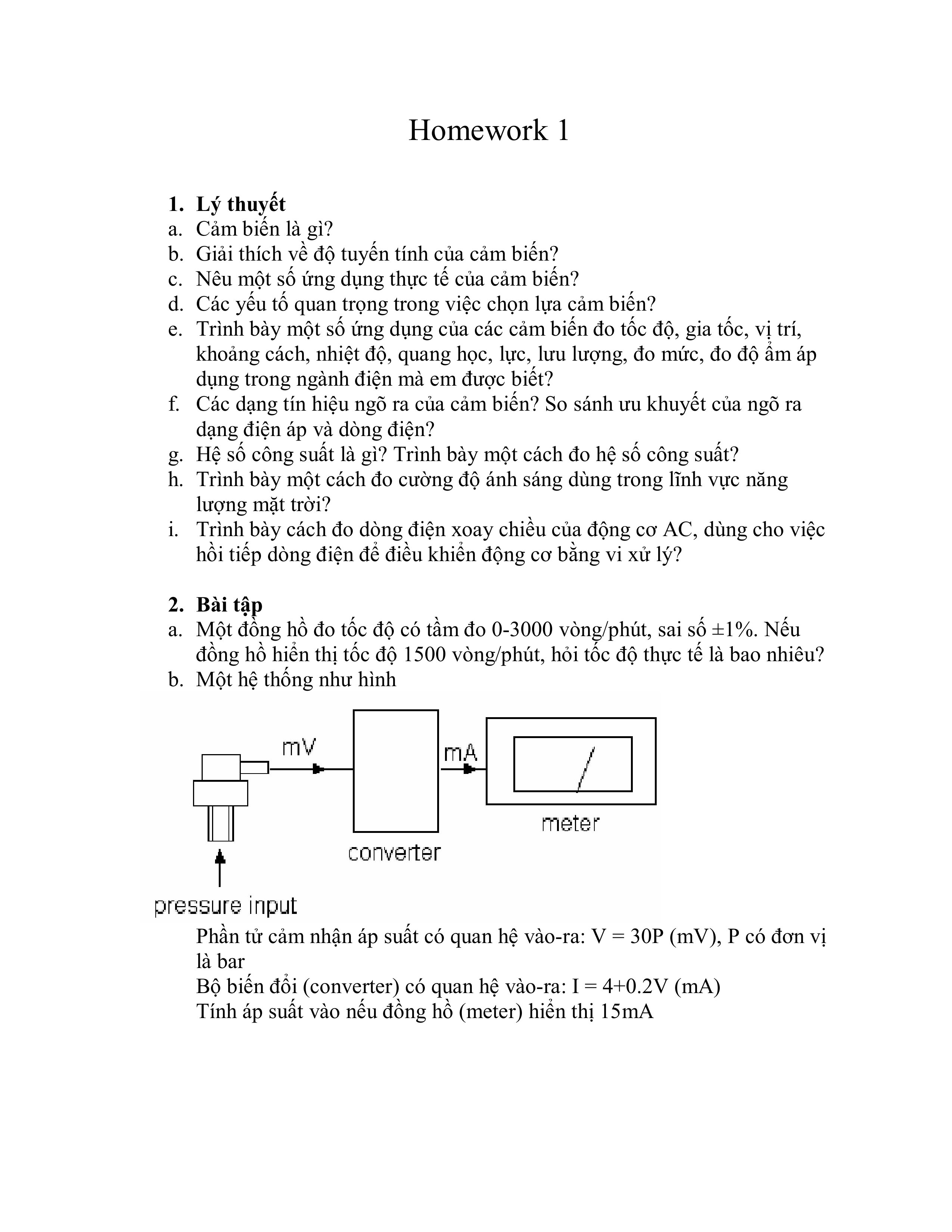 Home work về cảm biến