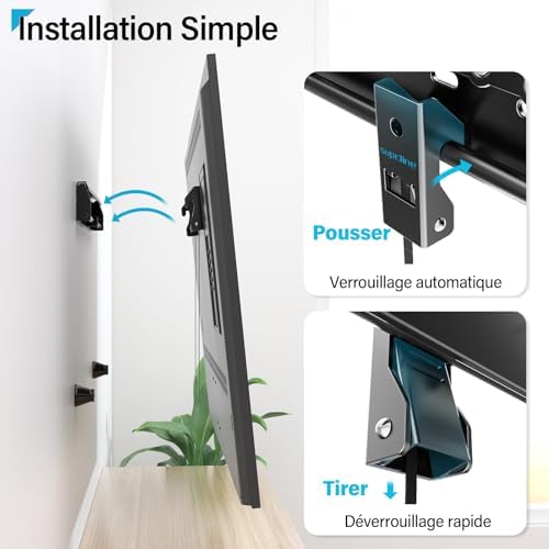 Vue 6 de Supcline Support Mural Tv