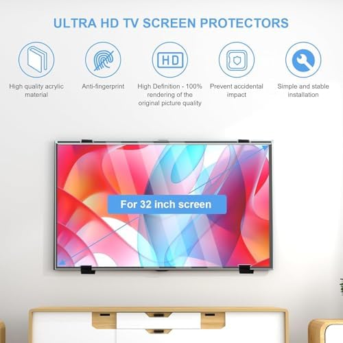 Vue 3 de Qoosea Protecteur Decran Tv