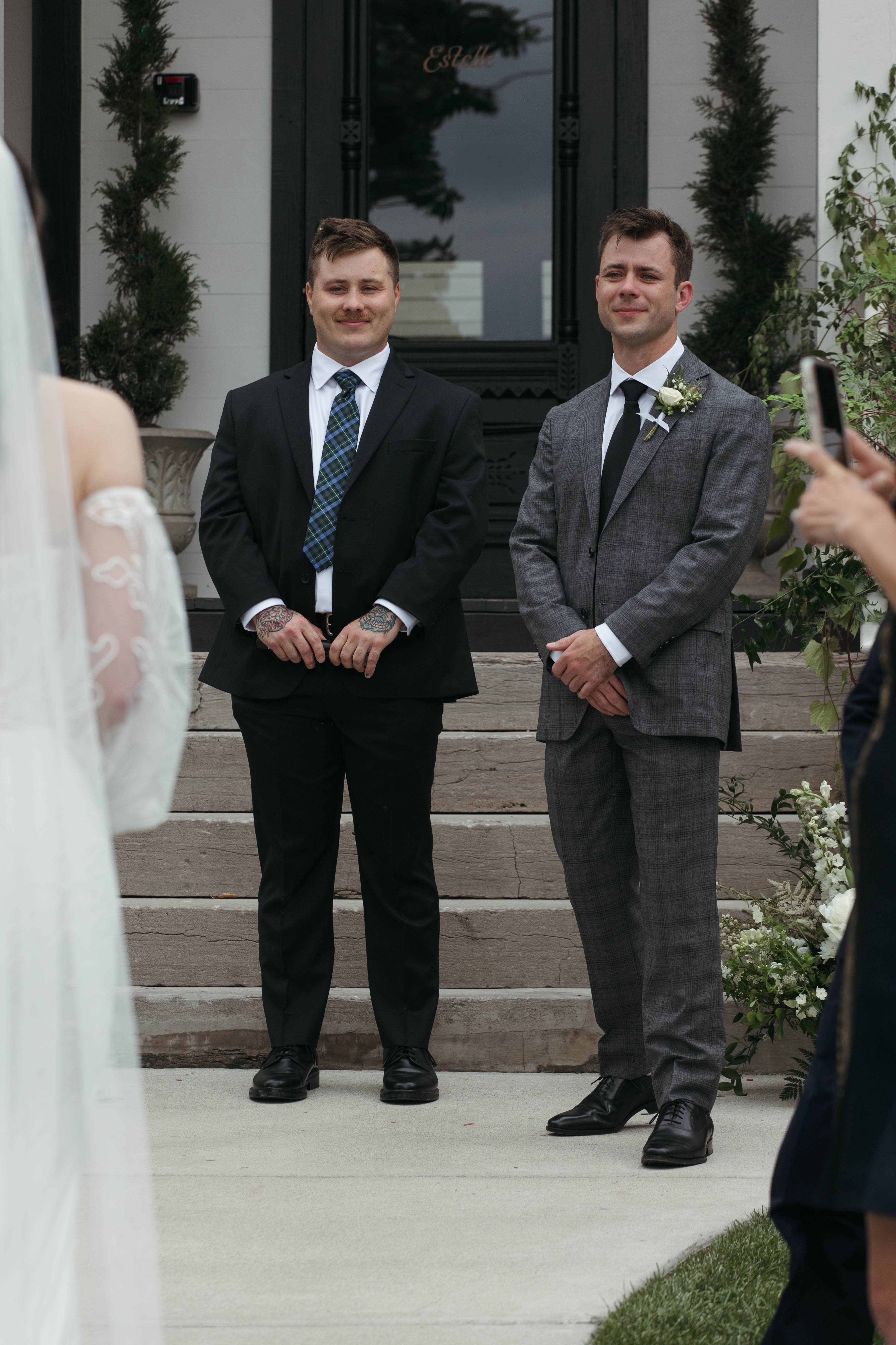 Quiet moment before the ceremony
