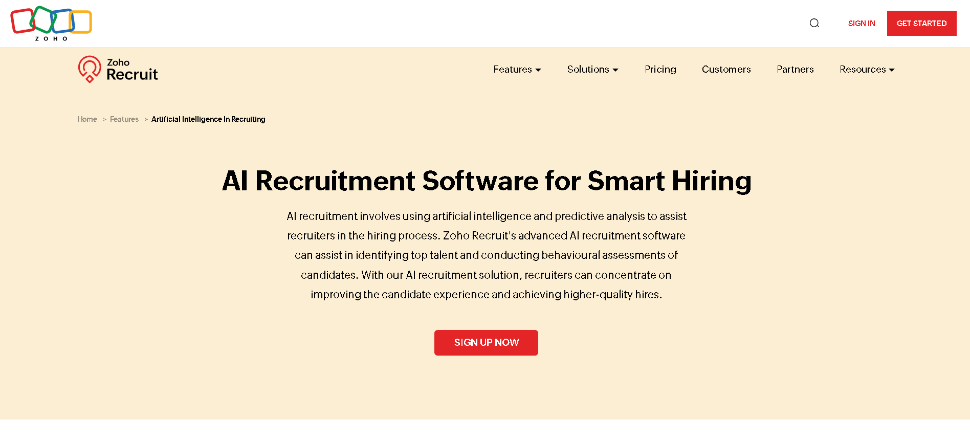 Zoho - AI Recruitment Software