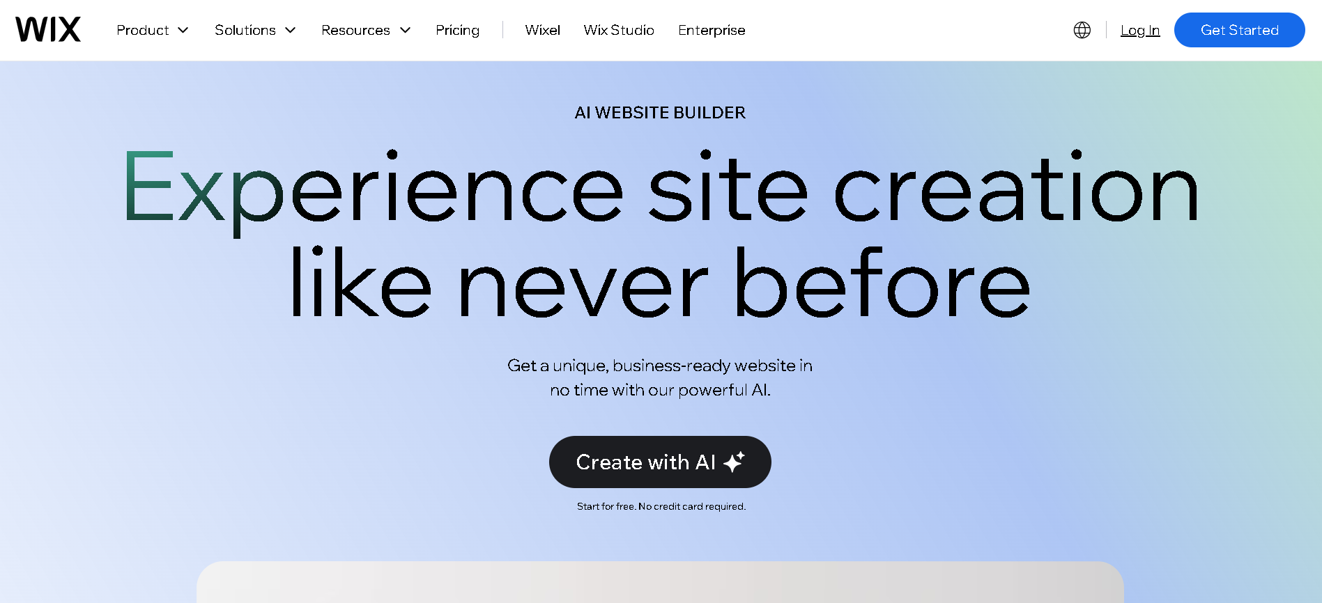 Wix AI Website builder