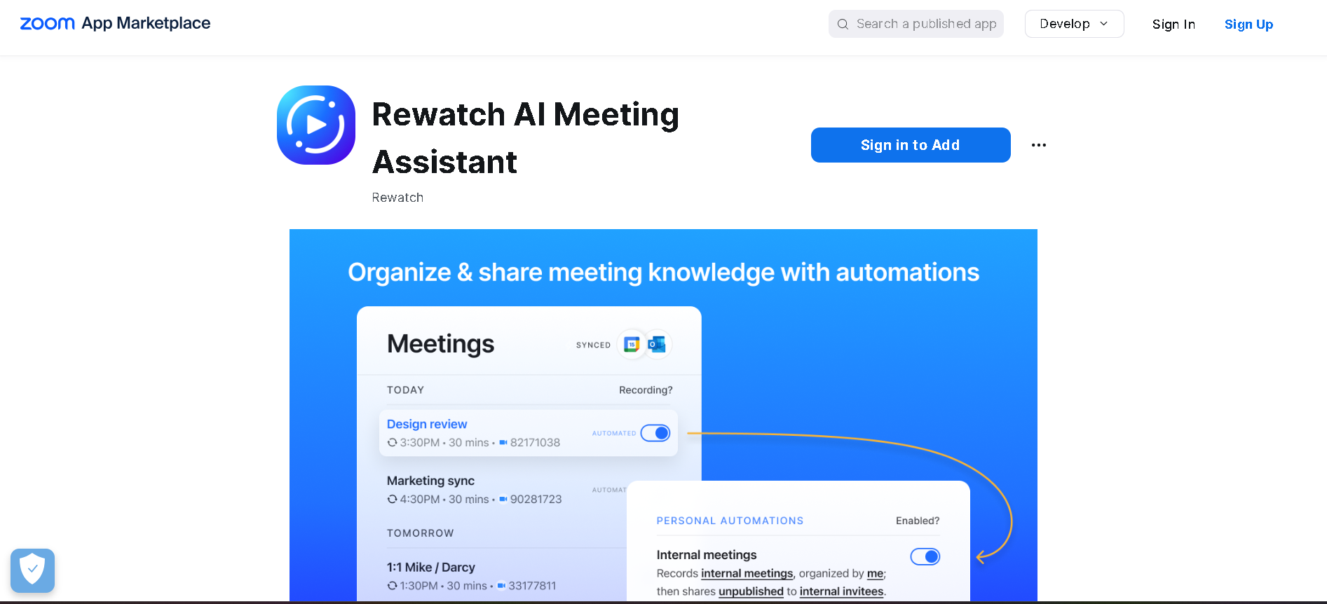 Rewatch AI Meeting Assistant