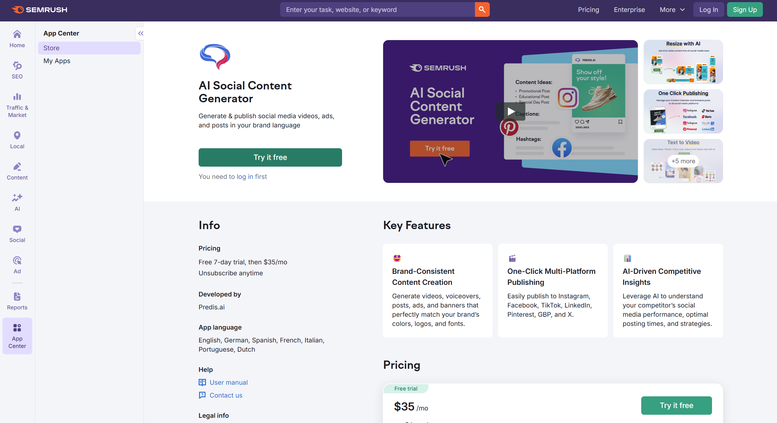 AI Social Content Generator