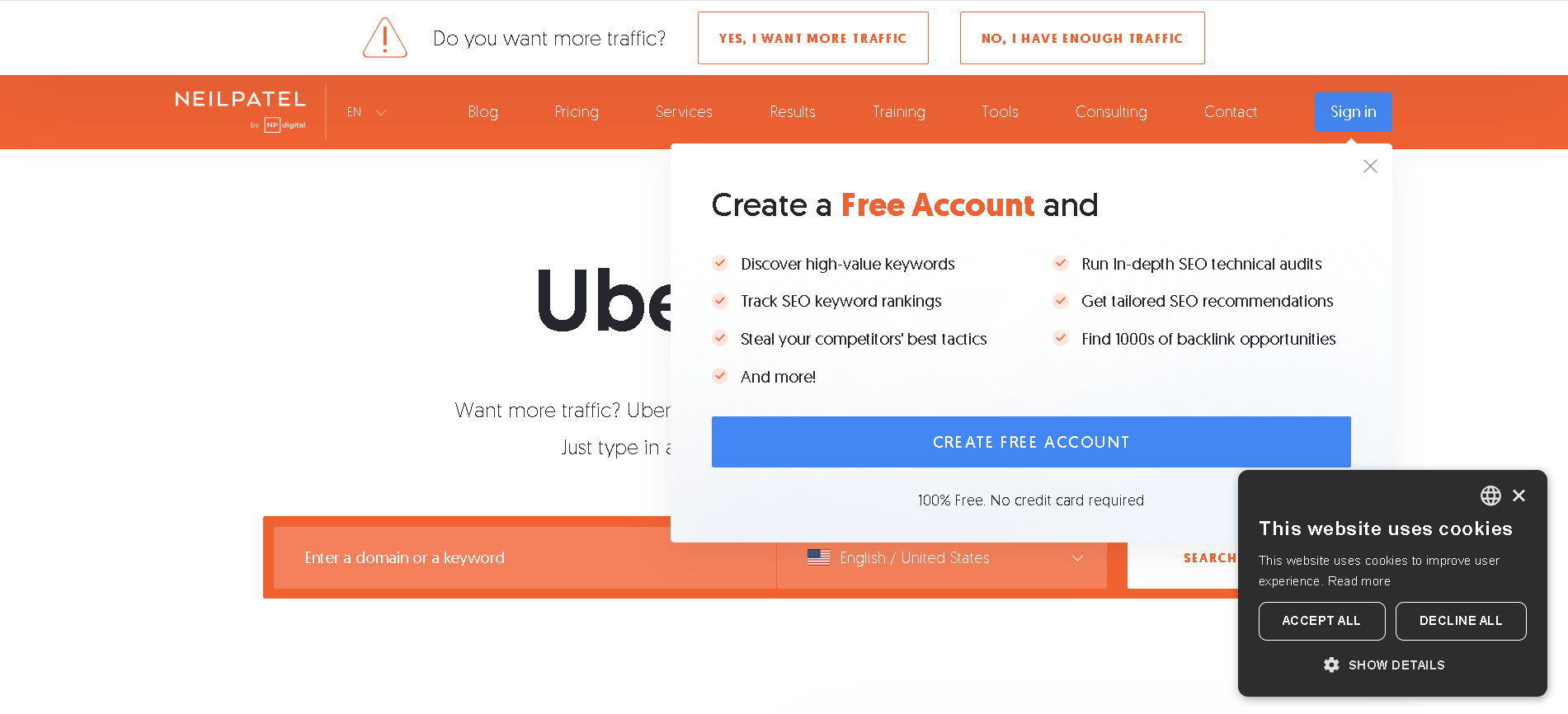 NeilPatel Ubersuggest