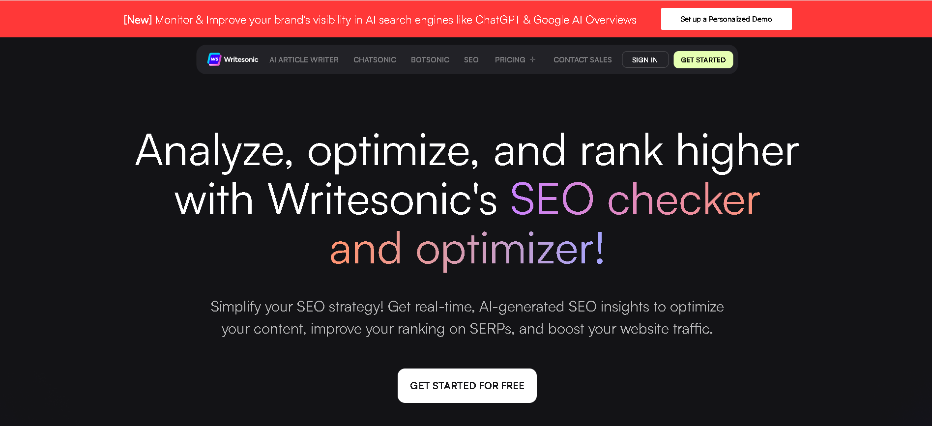 Writesonic SEO Checker
