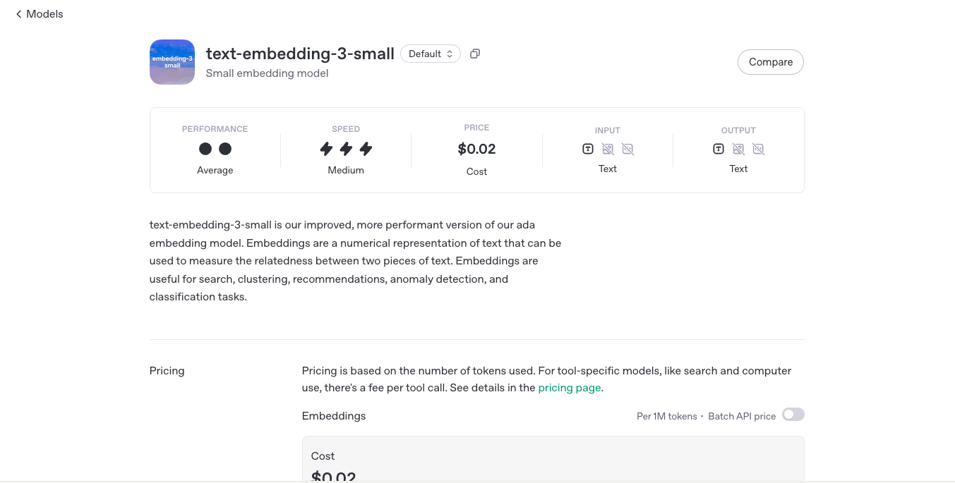 OpenAI Text Embedding 3 Small
