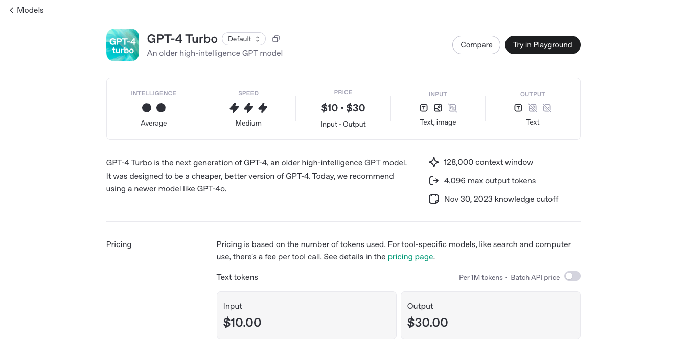 OpenAI GPT 4 Turbo