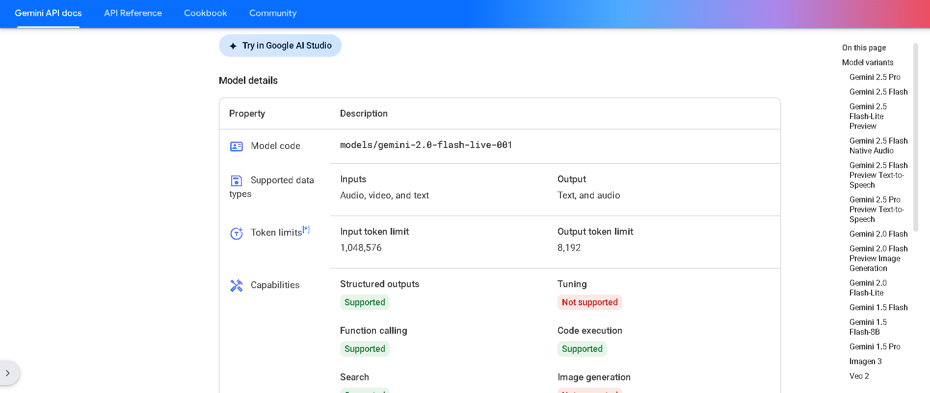 Gemini 2.0 Flash Live