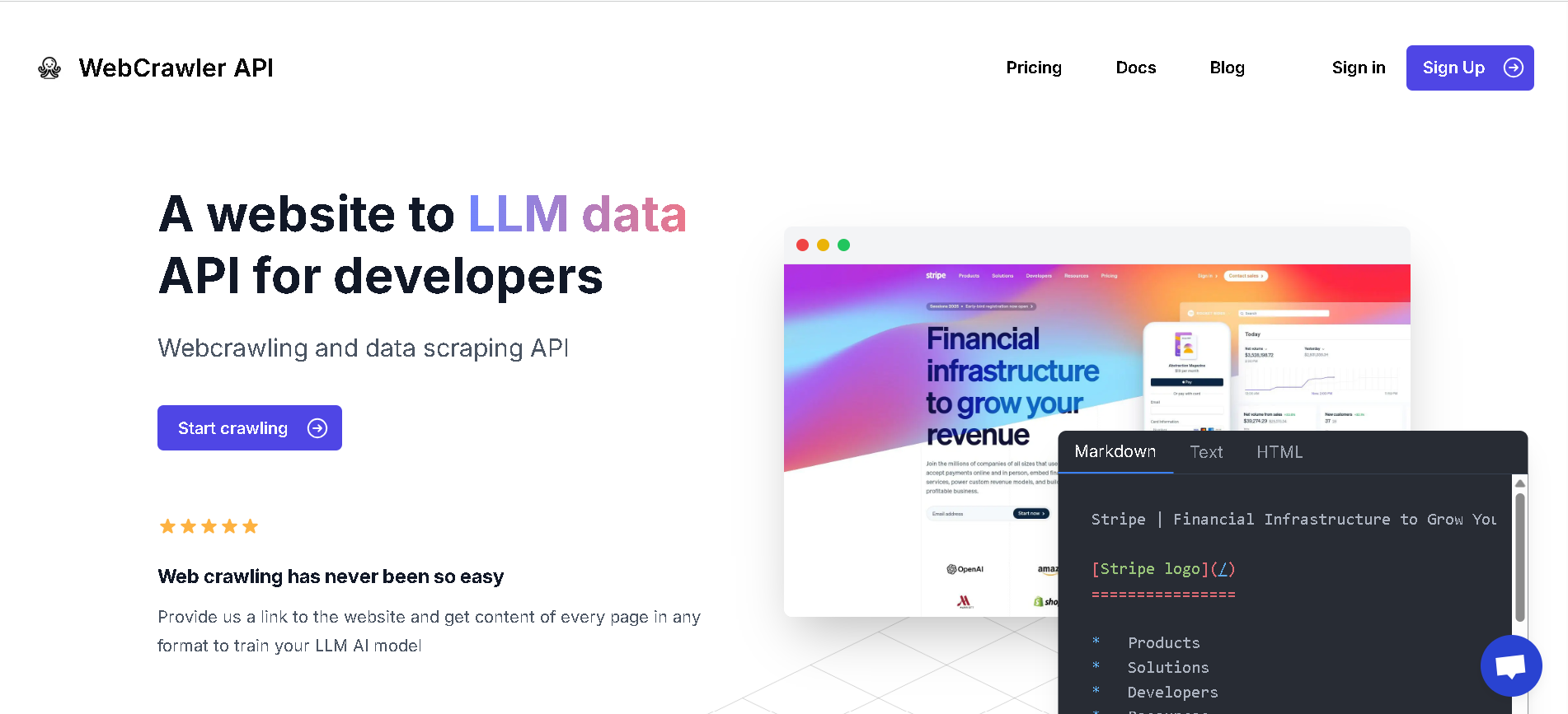 Webcrawler API