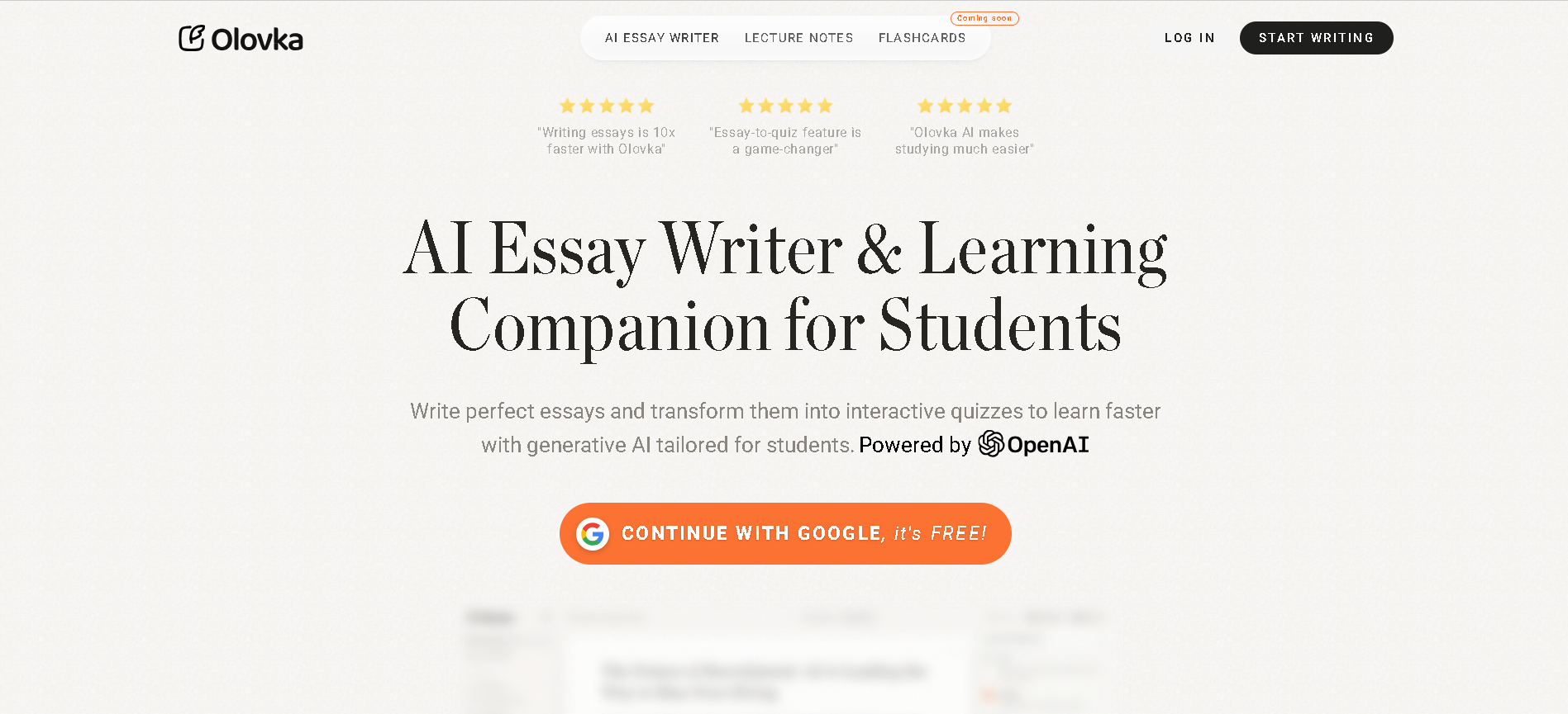 Olovka AI Essay Writer