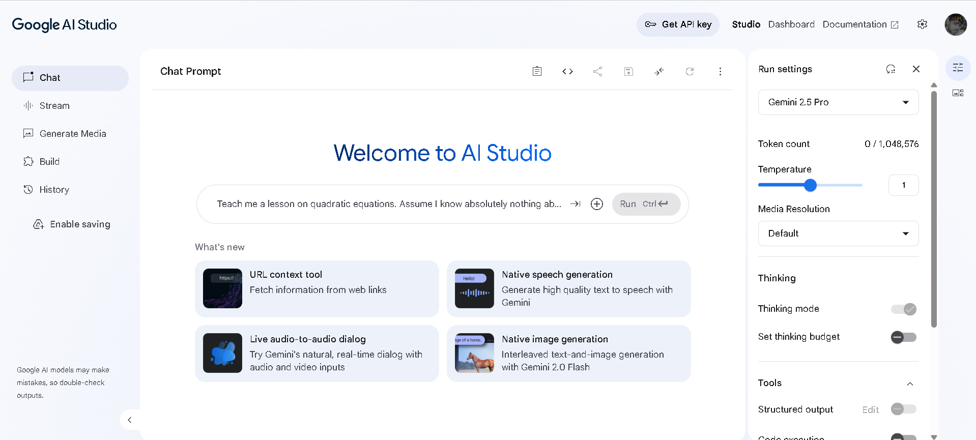 Google AI Studio