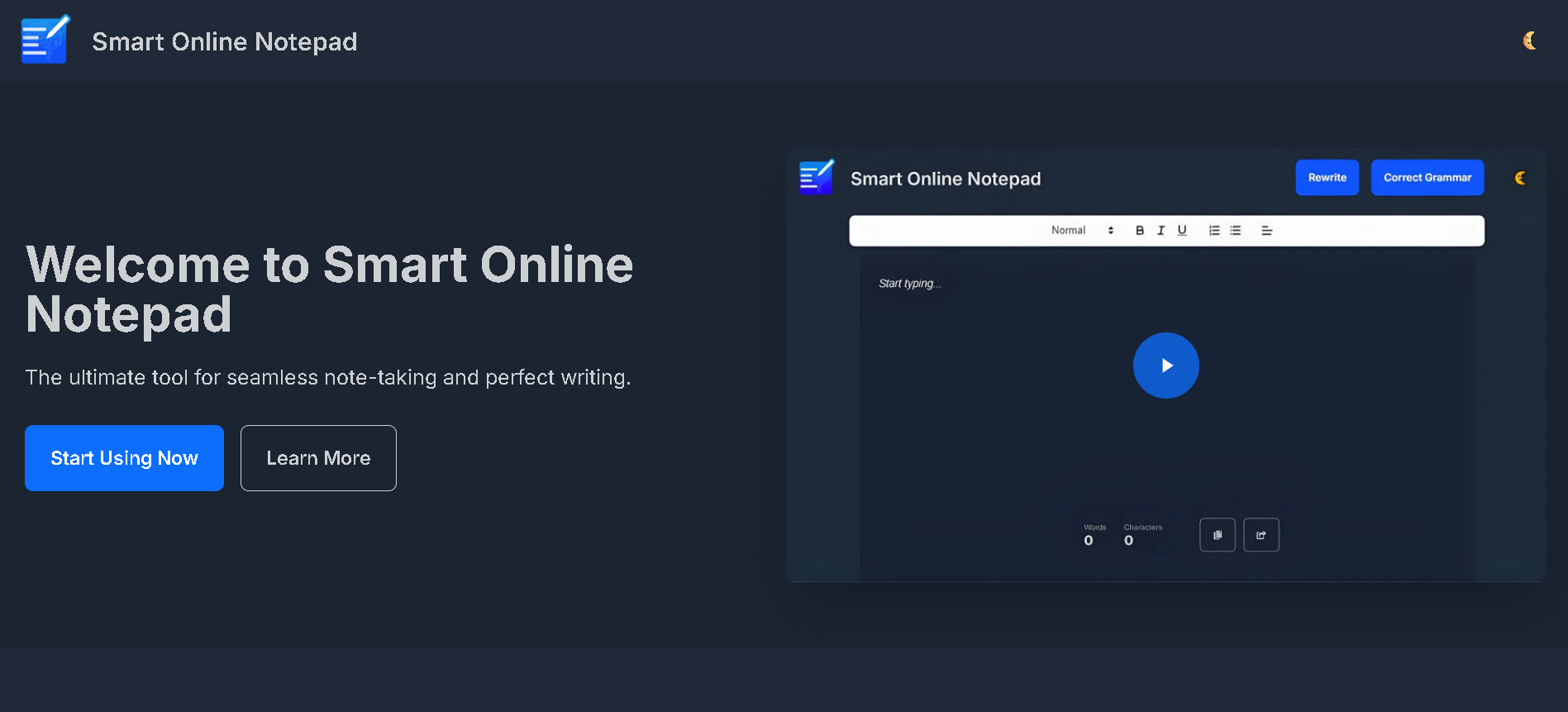 Smart Online Notepad
