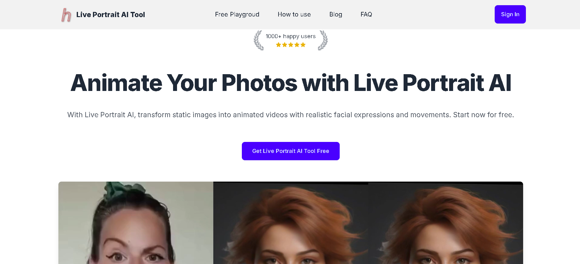 Live Portrait AI Tool
