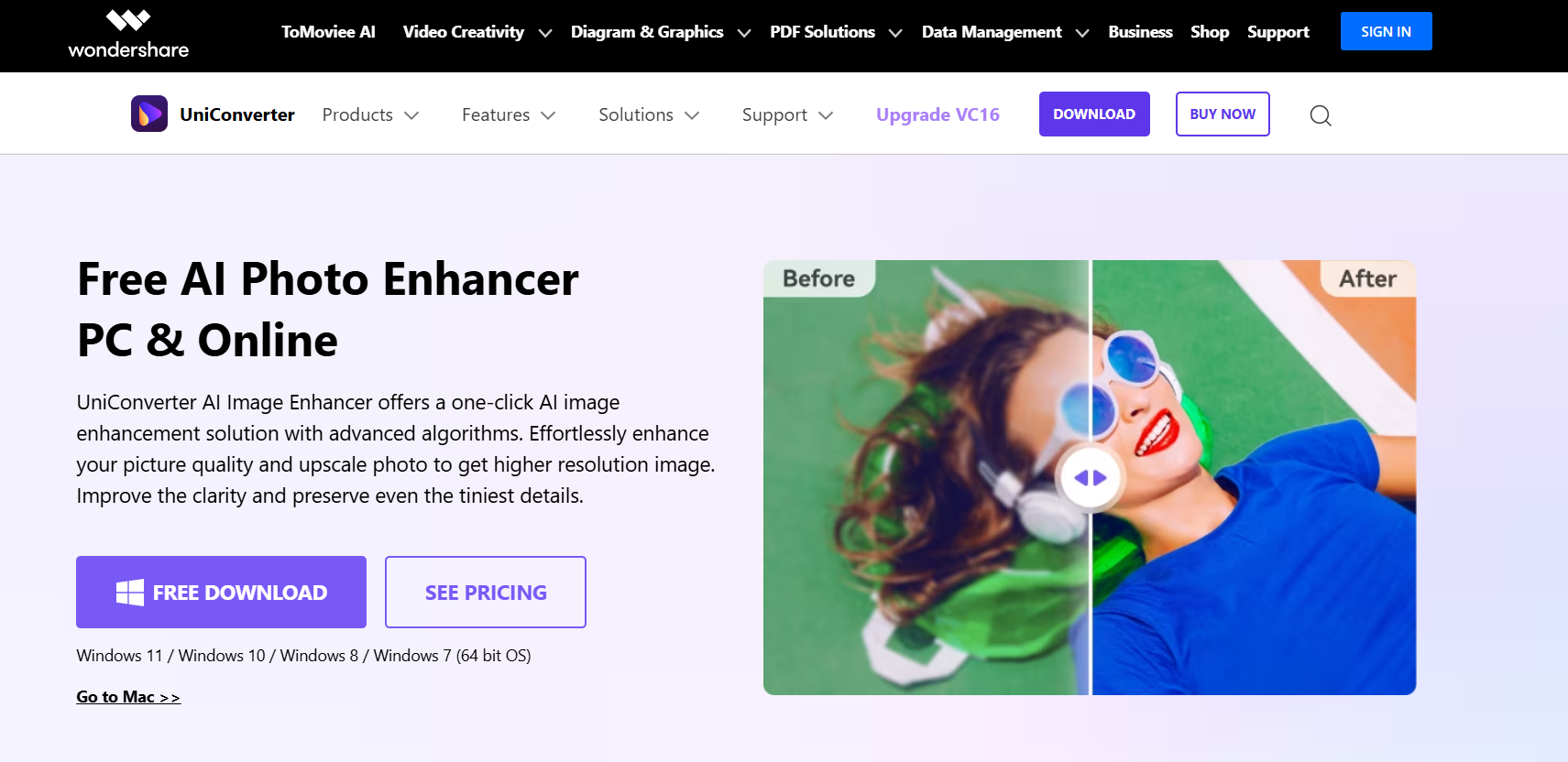 UniConverter AI Image Enhancer